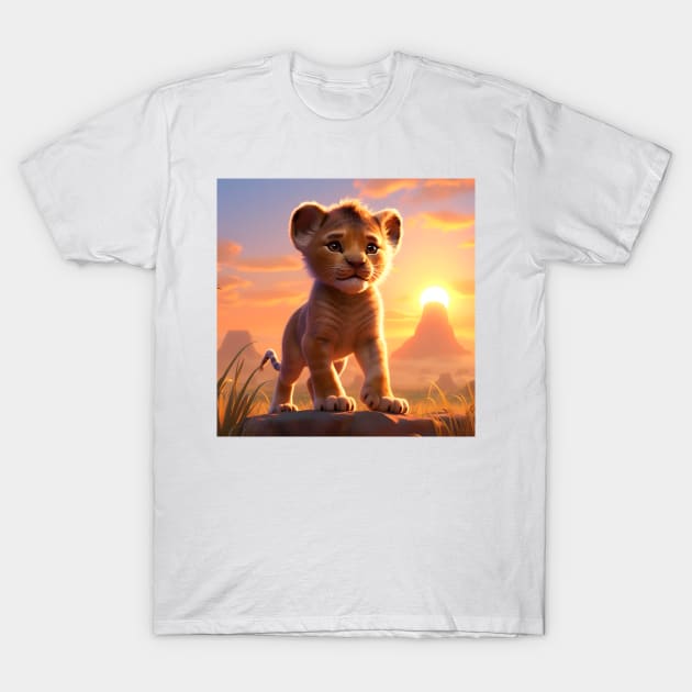 Lion cub T-Shirt by Xplore Digital